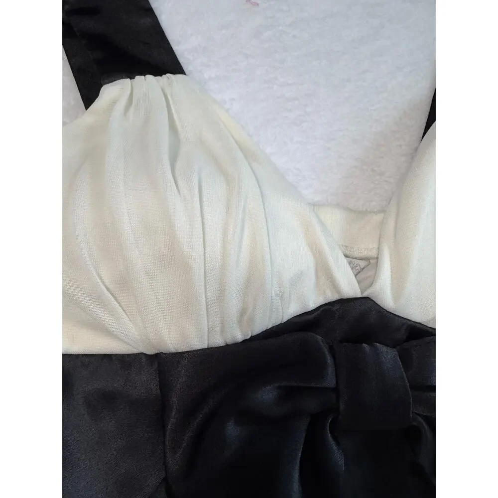 Speechless Y2K Ivory Black Coquette Sabrina Britney Babydoll Dress Medium - Picture 6 of 10